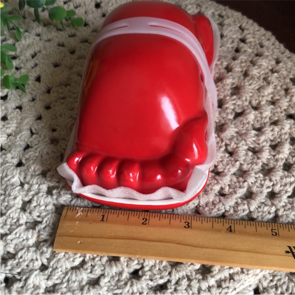 Red Ceramic CRAB Butter Dish - Picture 3 of 6